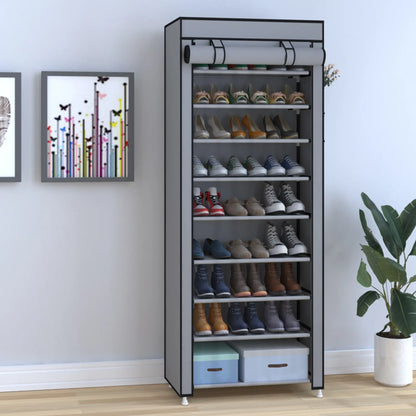 UDEAR 10 Tier Shoe Rack 9 Grids with Dustproof Cover,Adjustable Standing Shelf, High Storage  Rack#Summerwins