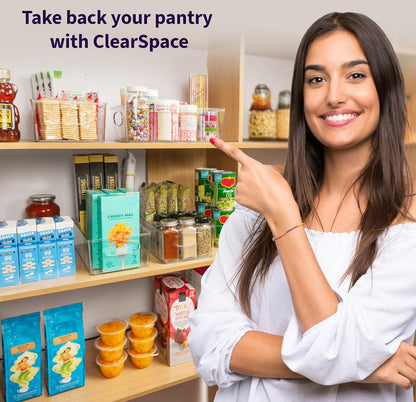 ClearSpace Pantry Organizers and Storage and Cabinet Organizer, 4 Pack