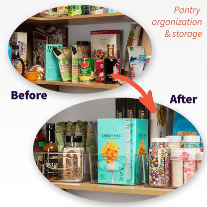 ClearSpace Pantry Organizers and Storage and Cabinet Organizer, 4 Pack