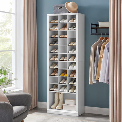 Hzuaneri 11 Tiers Shoe Storage Cabinet, Tall Shoes Cabinet with Cubby