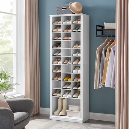 Hzuaneri 11 Tiers Shoe Storage Cabinet, Tall Shoes Cabinet with Cubby