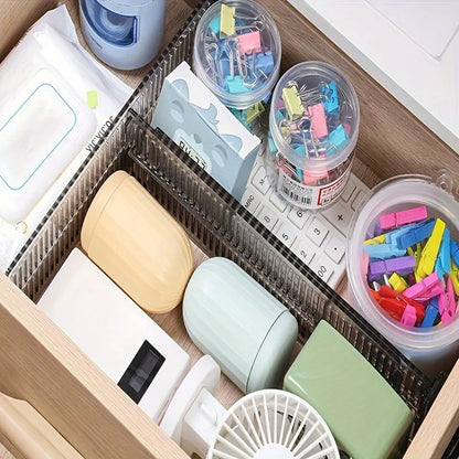 Adjustable Drawer Divider, 2 Counts Expandable Drawer Organizer, Durable Plastic Drawer Storage Divider for Underwear, Socks, Home Storage, Dresser Storage Organizer, Adjustable Dividers