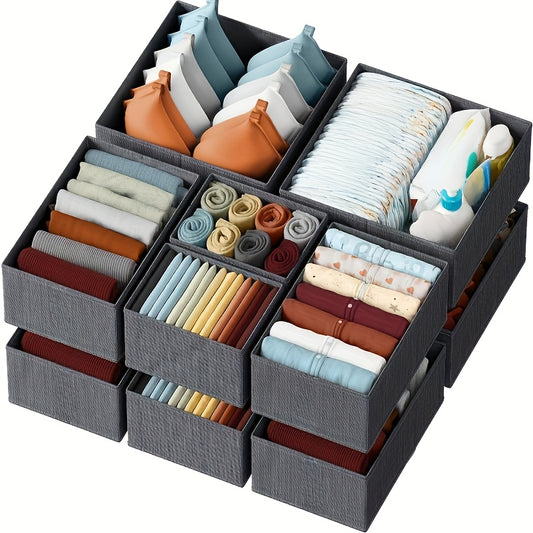 6pcs Non-Woven Fabric Drawer Organizer - Hand Washable, Professional Storage for Clothes And Bedroom - Suitable for Wardrobe And Dresser Organization | Multi-Color Storage | Hand Washable Fabric Clothing Box, Spacesaving Design, Sturdy Construction