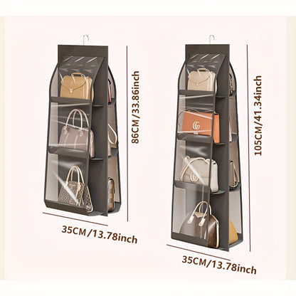 Foldable WALL-MOUNTED Hanging Storage Shelf with Oxford Cloth - Space-Saving Suitable for Home Wardrobe, Bedroom, Entryway - Foldable Hanger for Handbags, Wallets, Purses, Wallet Holder, Fabric Shelf System