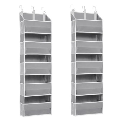 Over The Door Space Saving Organizer - 6-Tier Hangable Storage Organization with 6 Large Pockets, Mesh Side Pockets, Anti-Tilt Design, 44 lb Capacity, Shelves, Apartment Accessories for Bedroom, Kitchen,#SummerWins #DealsForYouDays