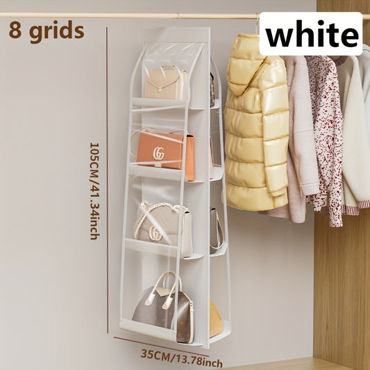 Foldable WALL-MOUNTED Hanging Storage Shelf with Oxford Cloth - Space-Saving Suitable for Home Wardrobe, Bedroom, Entryway - Foldable Hanger for Handbags, Wallets, Purses, Wallet Holder, Fabric Shelf System