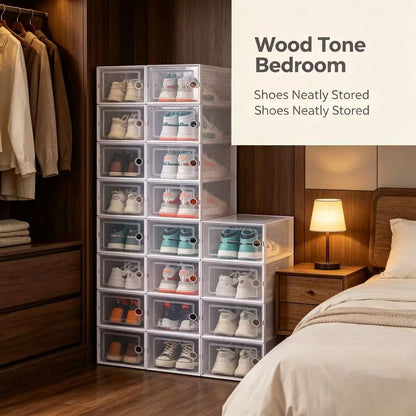 6-Tier 12-Tier 24-Tier Shoe Storage Organizer Fits Tight Spaces Narrow Entryway Apartment Friendly No Drilling Make Space Without Renovation