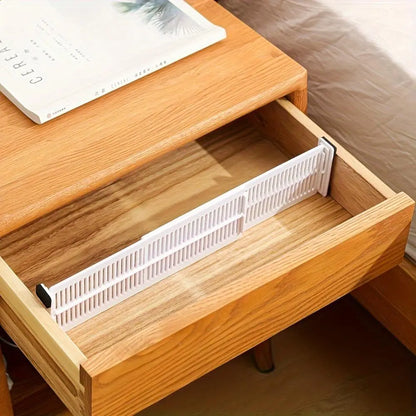 Adjustable Drawer Divider, 2 Counts Expandable Drawer Organizer, Durable Plastic Drawer Storage Divider for Underwear, Socks, Home Storage, Dresser Storage Organizer, Adjustable Dividers