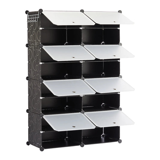 Sweetcrispy Plastic Shoe Rack - Durable Storage Rack, Room Storage Organizer Shelf for Hallway, Entryway, Closet