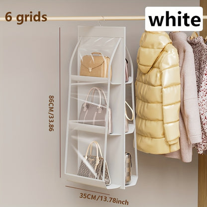 Foldable WALL-MOUNTED Hanging Storage Shelf with Oxford Cloth - Space-Saving Suitable for Home Wardrobe, Bedroom, Entryway - Foldable Hanger for Handbags, Wallets, Purses, Wallet Holder, Fabric Shelf System