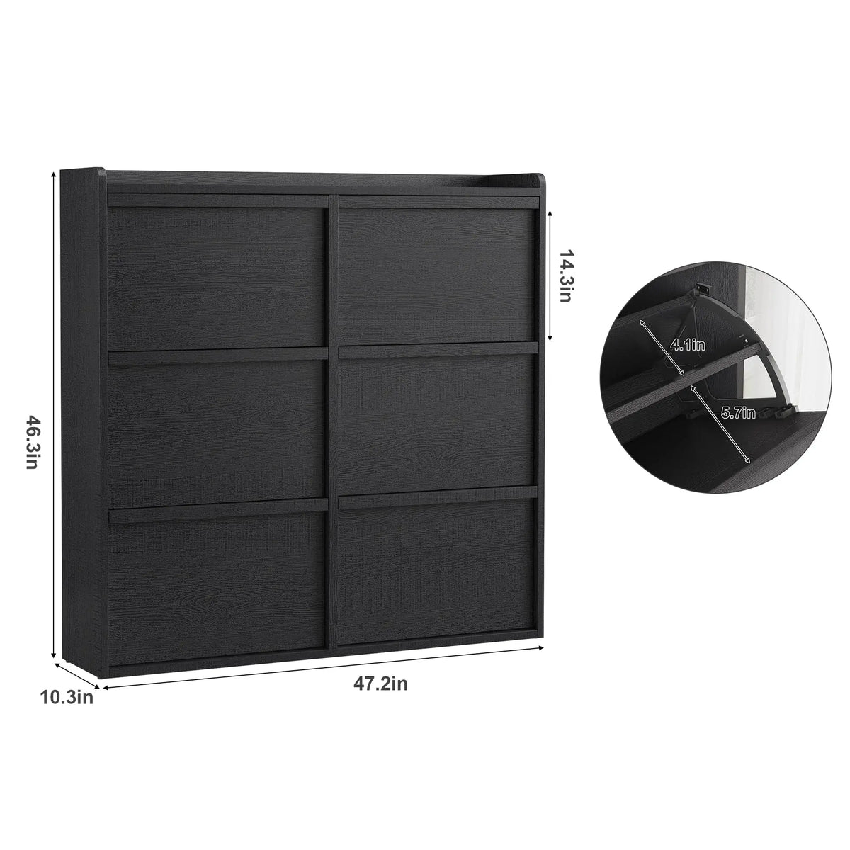 ZR-Garvee Tilt-out drawers Shoe Cabinet with 3 Flip Drawers, Space-saving,22 styles,Adjustable Shelf, Save space，Modern ,Hidden Shoe Storage Organizer for Entryway,aisle cabinet, Hallway and Living Room