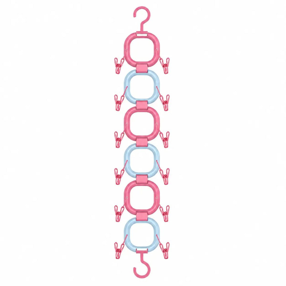 1 Count Hat Scarf Hanger Organizer, with 12 Non-marking Clips 360 Degree Rotatable Hook, for Closet Door Wardrobe Hanging Storage