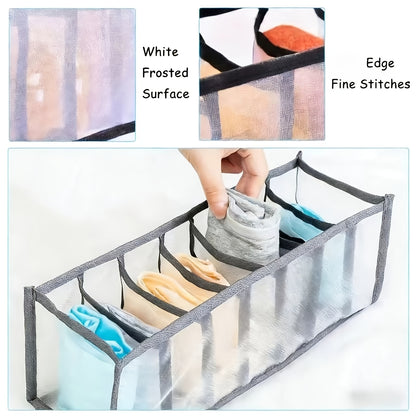 1pc of Underwear And Sock Organizer | Storage Box for Drawers in The Closet | Divider for Lingerie, Compartments for Bras And Panties, Foldable Fabric Design for Wardrobe